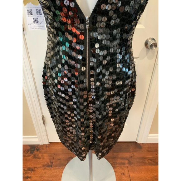 Robert Rodriguez Sleeveless Sheath Dress W/ Black & Silver Sequins Size 4 NWT! - Picture 8 of 9